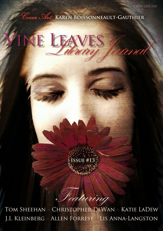 Vine Leaves Literary Journal, Issue #13 - Cover Art by Karen Boissonneault-Gauthier